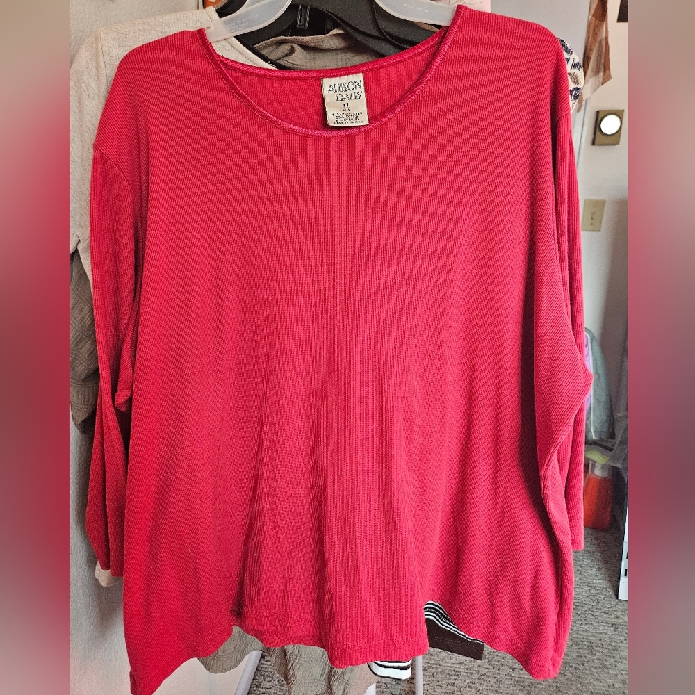 Womens' Allison Daley Red Long Sleeve